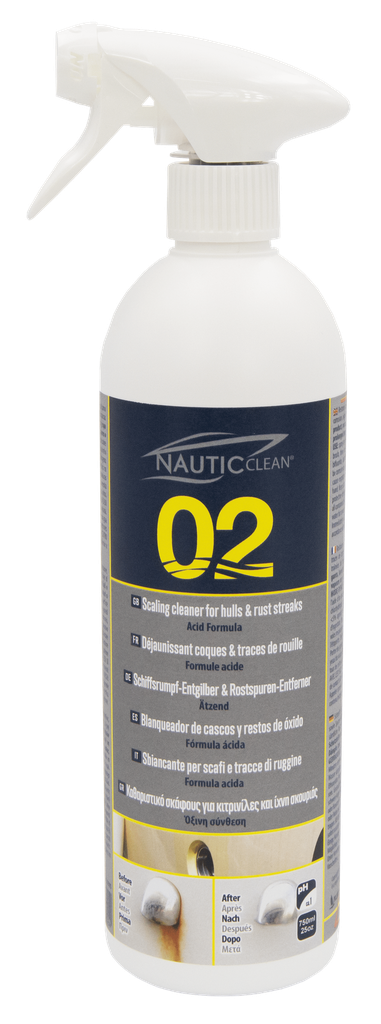 [#000102] Déjaunissant coques & coulures de rouille – NAUTIC CLEAN 02