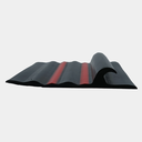 Bande de ragage Shark Fin XL Noir & Rouge – Protection Semi-Rigide