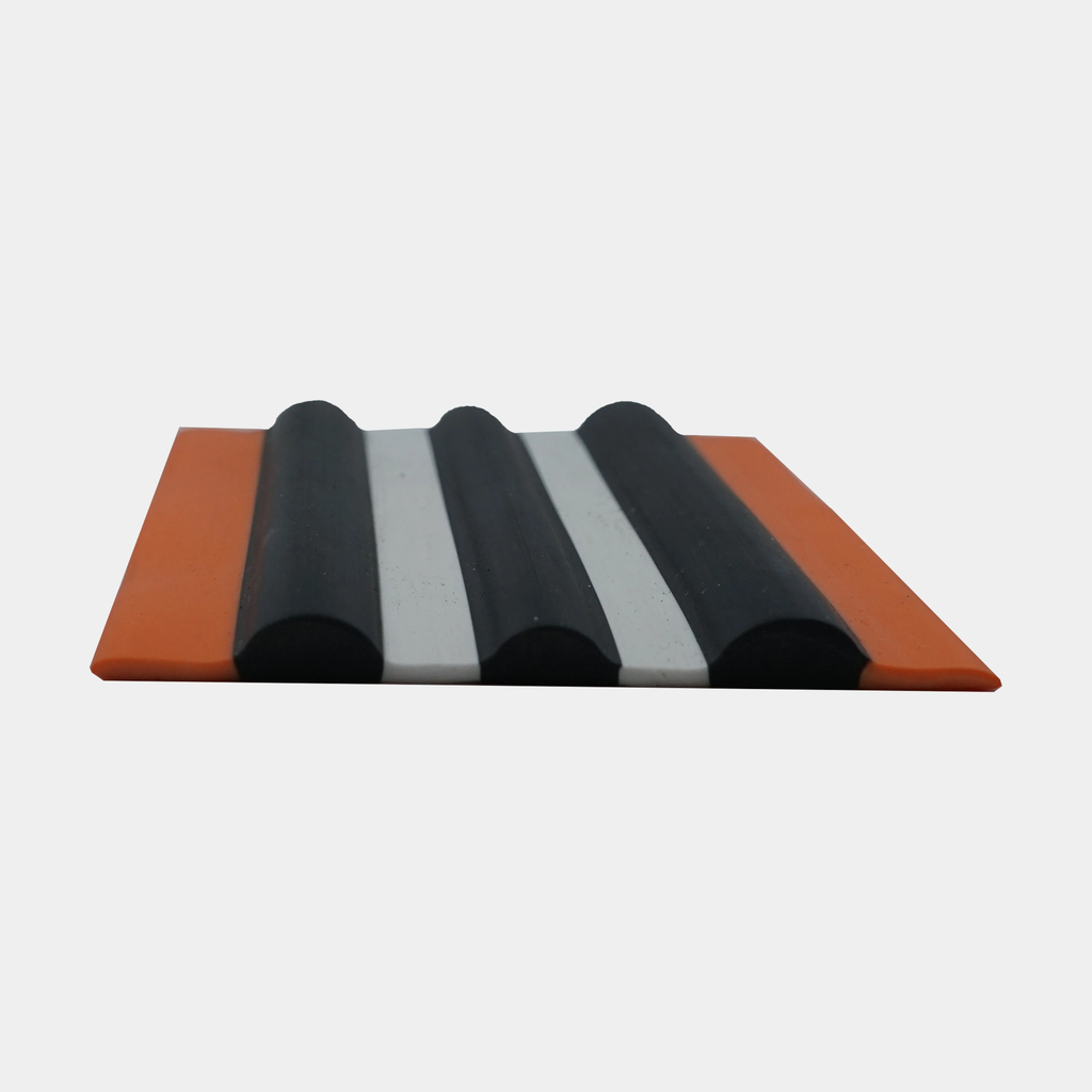 [#000005] Bande de ragage S Orange, Noir & Blanc – Protection Boudin Semi-Rigide