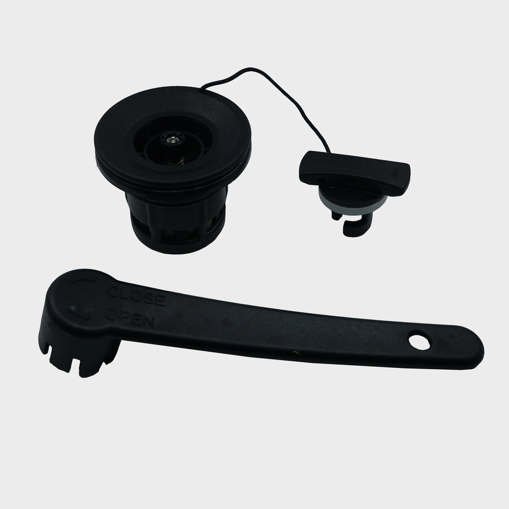 [#000014] Kit valve de gonflage noir bateau pneumatique avec clé – Valve pour semi-rigide PVC & Hypalon