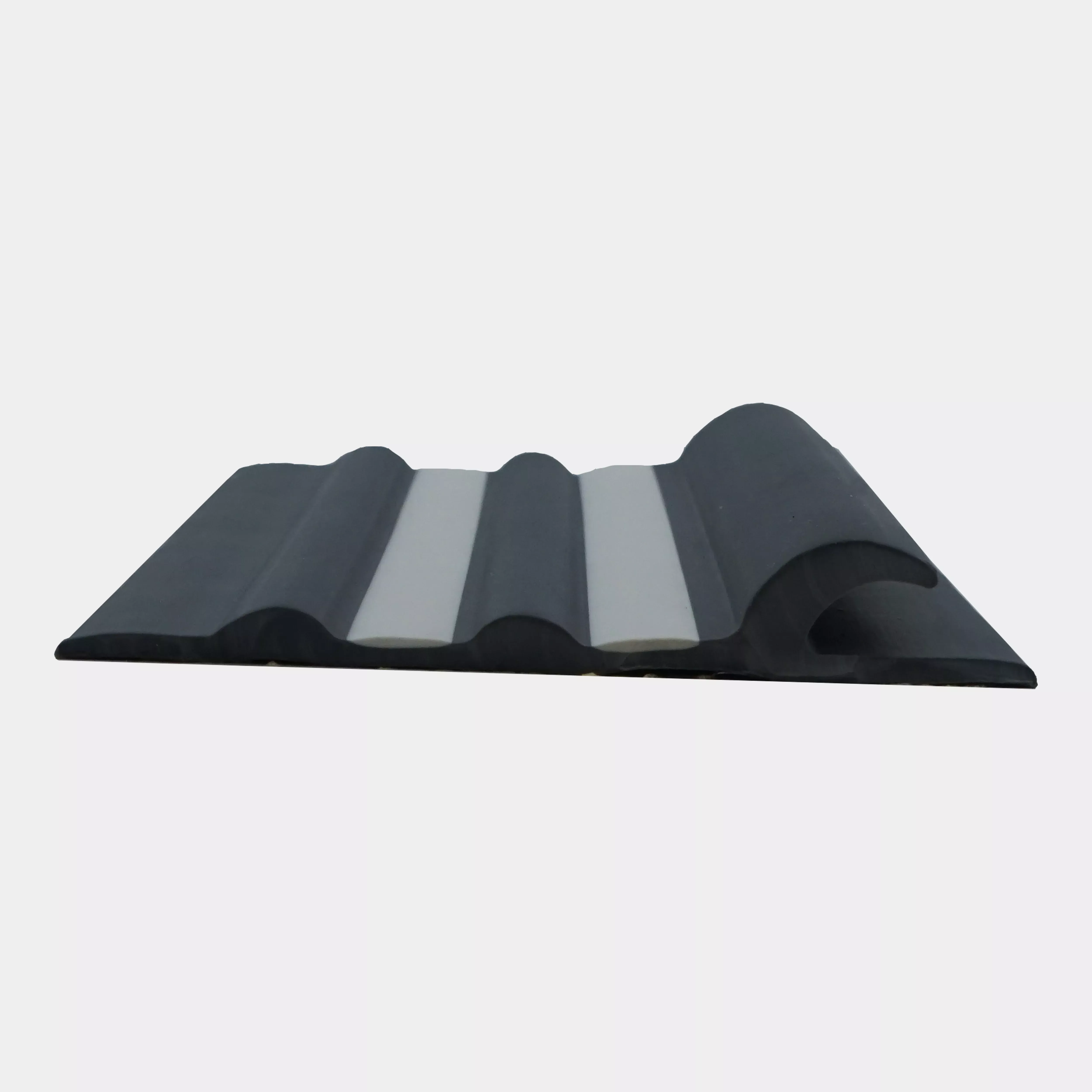 [#000025] Bande de ragage Shark Fin Gris & Blanc pour Semi-Rigide – Protection Boudin PVC & Hypalon
